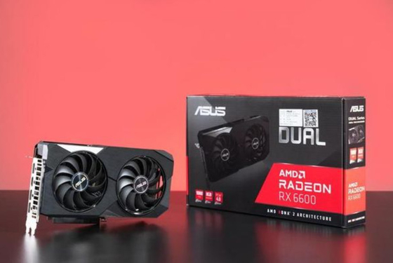 Double fan Asus double Rx6600 8g 128bit