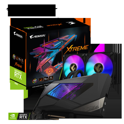384 Ti mordu Xtreme Waterforce 12g d'Aorus Geforce Rtx 3080 de gigaoctet 19000 mégahertz