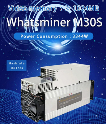 Bit 3344W 128 de Machine Whatsminer M30s quatre-vingt-dix-huitième de mineur d'ATI 128MB Asic de rectangle